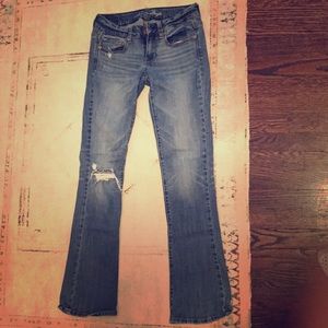 American eagle skinny kick boot cut jeans